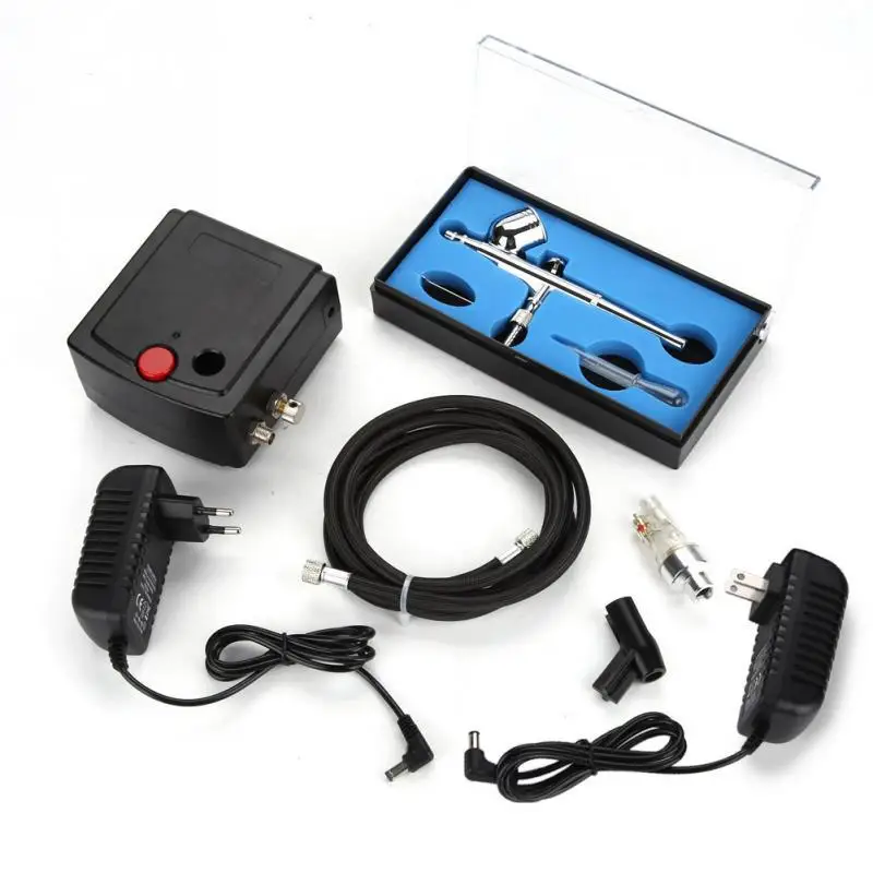 Spray Paint Gun Mini Compressor Air brush Kit Spray Tattoo N