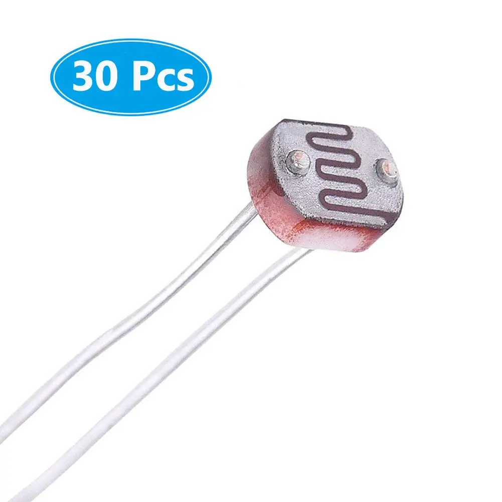 MCIGICM 30 Pcs Photoresistor Photo Light Sensitive Resistor Light Dependent Resistor 5 mm GM5539 5539