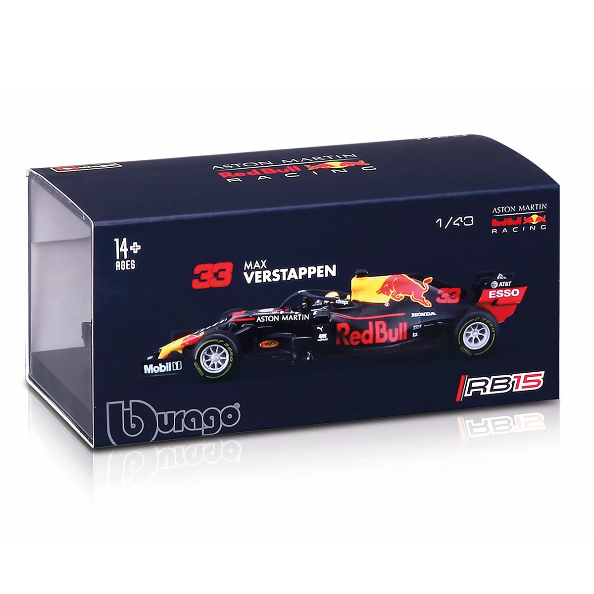 Bburago 1:43 2019 Red Bull RB15 #33 F1 Formula Car Static Die Cast Vehicles Collectible Model Racing Car Toys Acrylic box