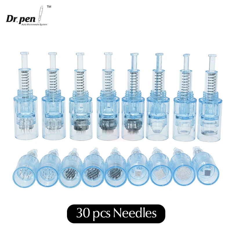 Dr. Pen Ultima X5 Cartridges 30 PCS Screw Slot Needles 9 12 24 36 42 PIN Nano Cosmetic Tips Disposable Replacement Parts