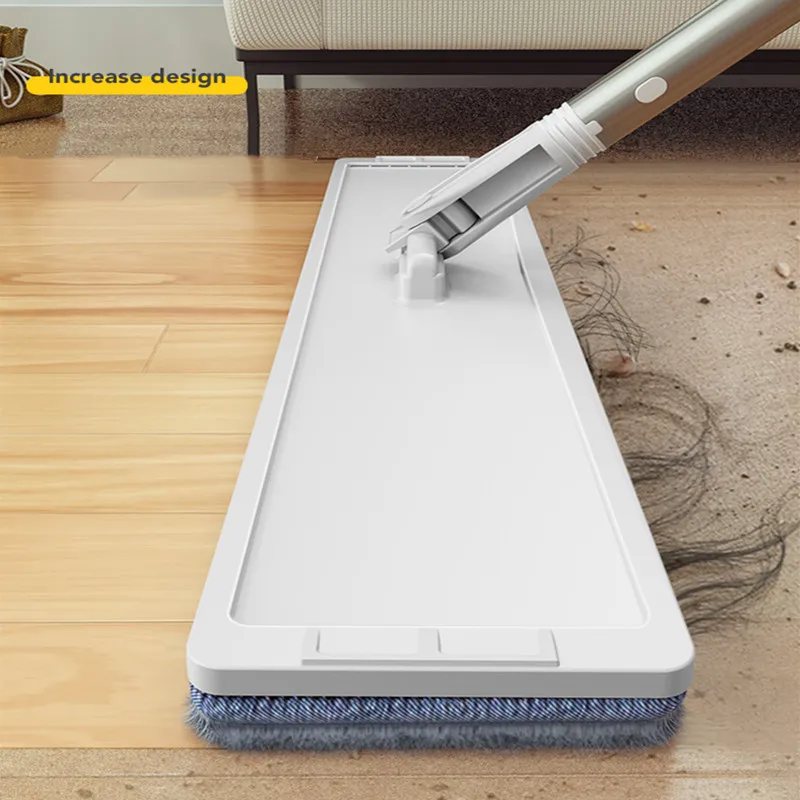 Super Big Size Mop Squeeze Microfiber Free Hand Washing Hard Floor Tile Wringer Mopping Household Cleaning  Long Handle Balai