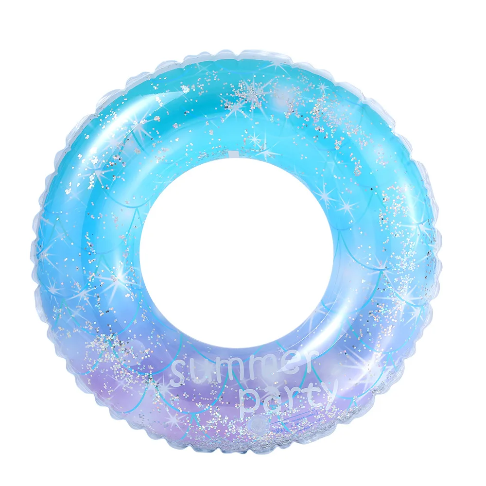 

New Sequins Star Inflatable Swimming Ring PVC Rubber Ring Adult Swimming Ring Pool Floating Summer Beach Party Toy