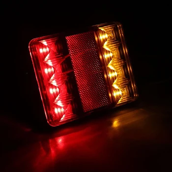 Waterproof 8 LED Rear Tail Light Warning Lights Rear Lamps Waterproof Tailight Parts for Trailer Caravans DC 12V