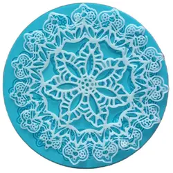 1Pcs Round Crown Shape Cake Silicone Mat Sugarcraft Fondant Cake Decorating Tools Kitchen Baking Silicone Lace Molds H682