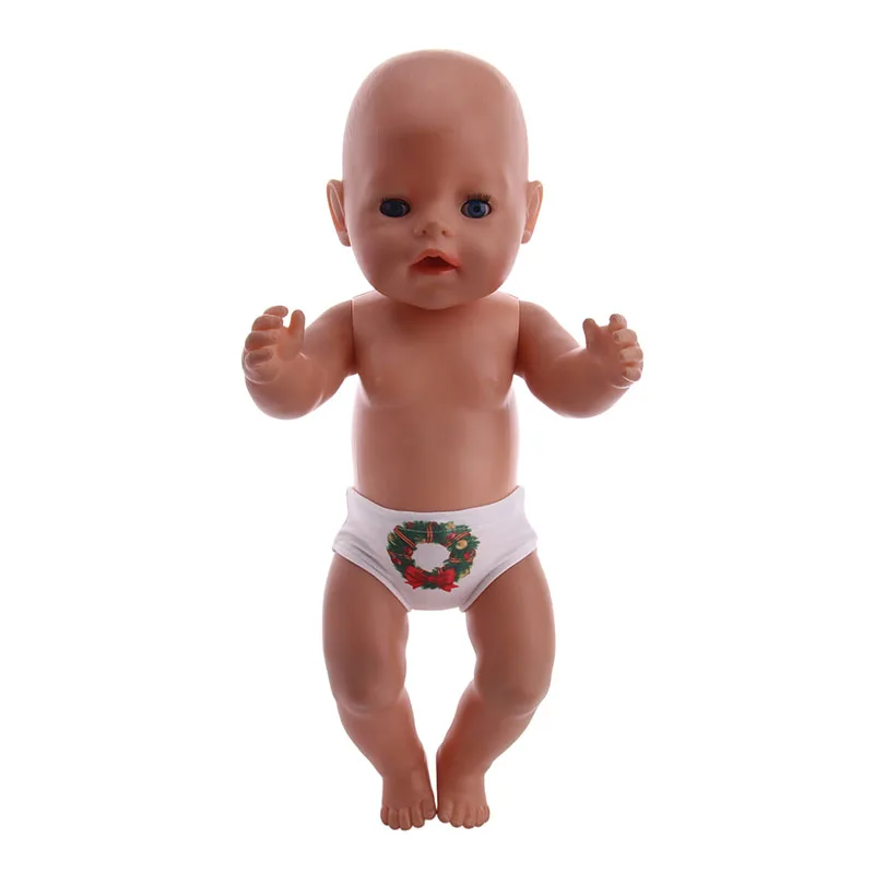 Celana dalam boneka berpola celana dalam untuk 18 inci Amerika & 43Cm boneka bayi baru lahir generasi kami, untuk hadiah Festival ulang tahun anak perempuan