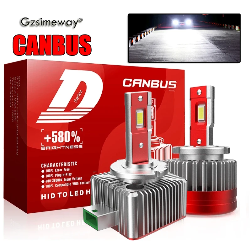 

2PCS Mini 1:1 Canbus D1S D3S LED Light 32000LM 70W Car Headlight Bulb D2S D4S D5S D8S D1R D3R Auto Lamp LED Update Kit 6000K 12V