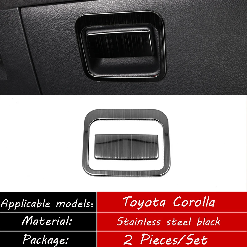 For Toyota corolla E210 Stainless steel car glass Lift Switch inner door handle front Small Rear air outlet Armrest Storage box