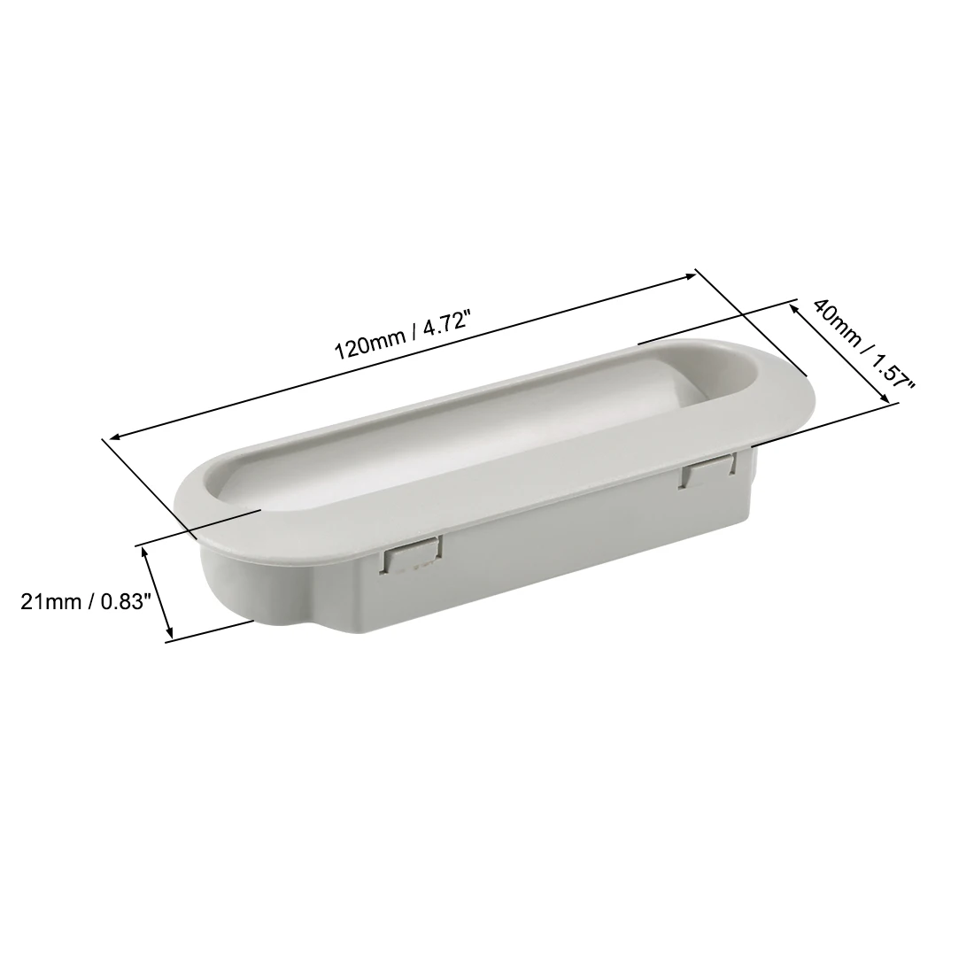 Uxcell 2 個フラッシュプル指挿入凹型キャビネットドアハンドル 120 × 40 × 21 ミリメートル引き出しスライドドアツールボックスなど。