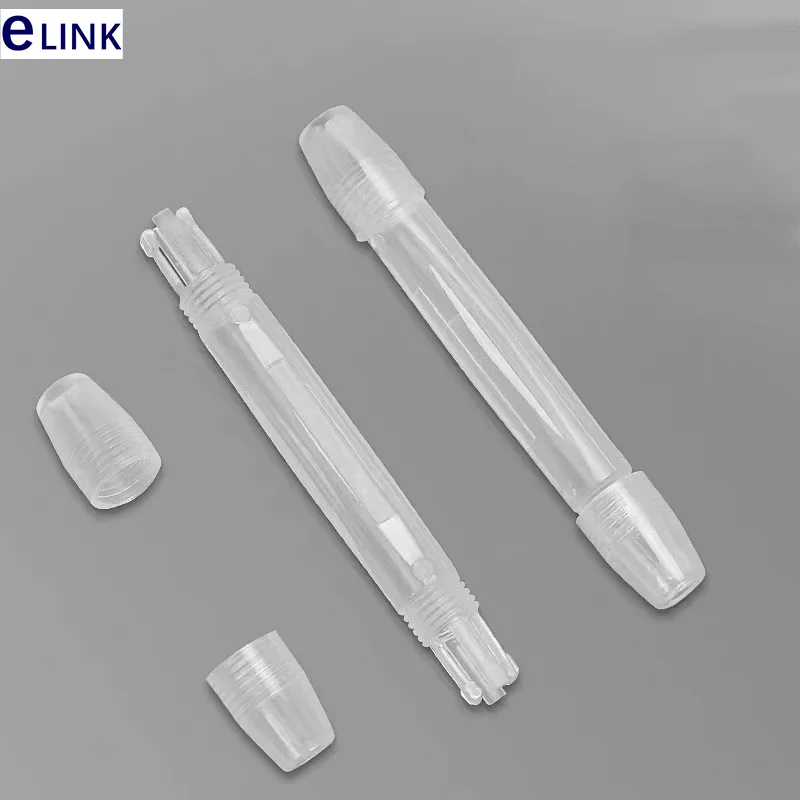Pudełko ochronne z włókna 150 sztuk do rur termokurczliwych FTTH drop cable 45-60mm przezroczyste pudełko łączące światłowód fabryczny ELINK