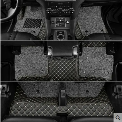 

Best quality mats! Custom special car floor mats for Mercedes Benz GL X166 2015-2013 7 seats waterproof double layer car carpets