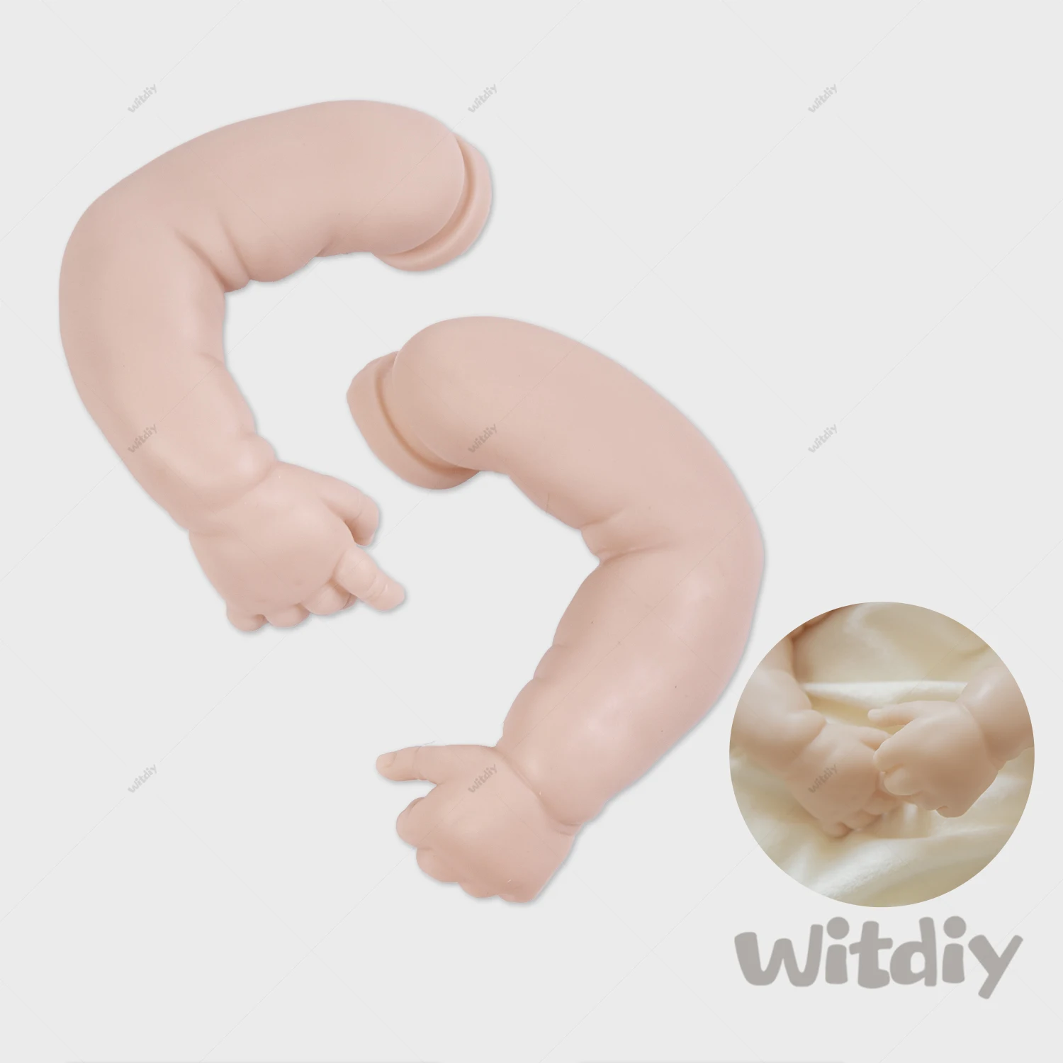 Witdiy  Loulou 50 cm/19.69 inch new vinyl blank reborn doll baby unpainted kit/Give 2 gifts