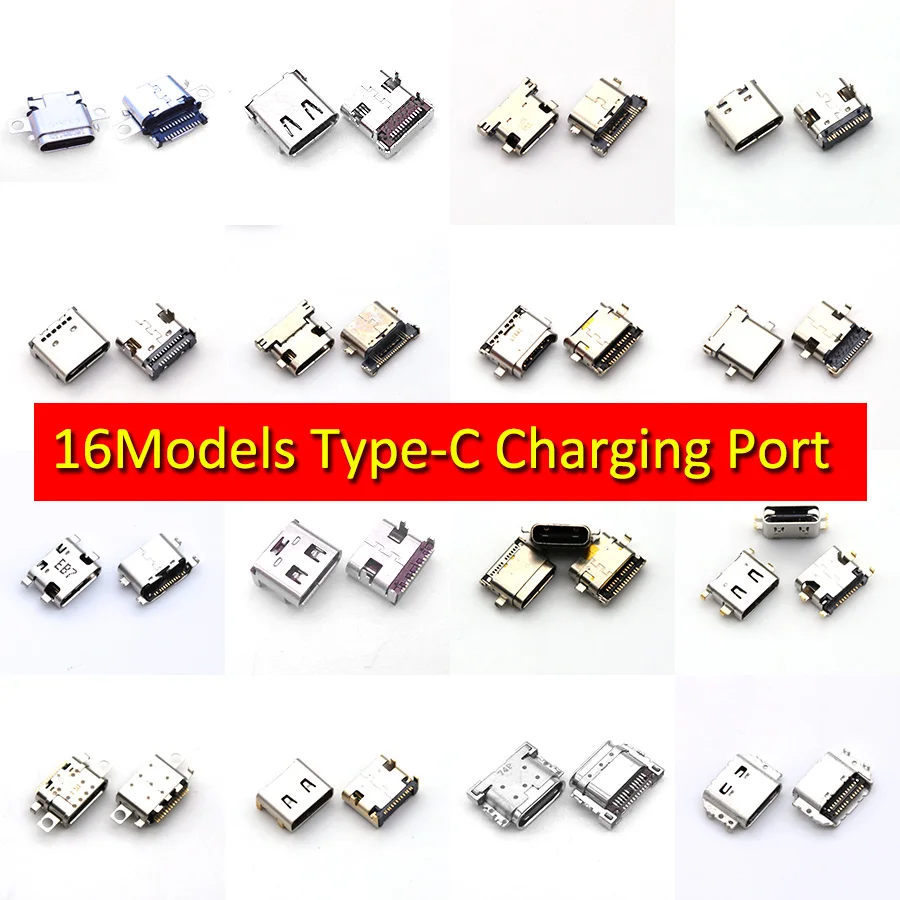 16models Micro USB Type C Connector Charge Charging Dock port Plug Type-C Socket jack for Xiaomi Redmi Huawei Honor