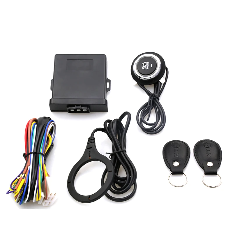 NTO 12V Auto Car Keyless Entry Smart Key Engine Start Stop System Universal Push Button Vehicle Alarm RFID immobilizer System