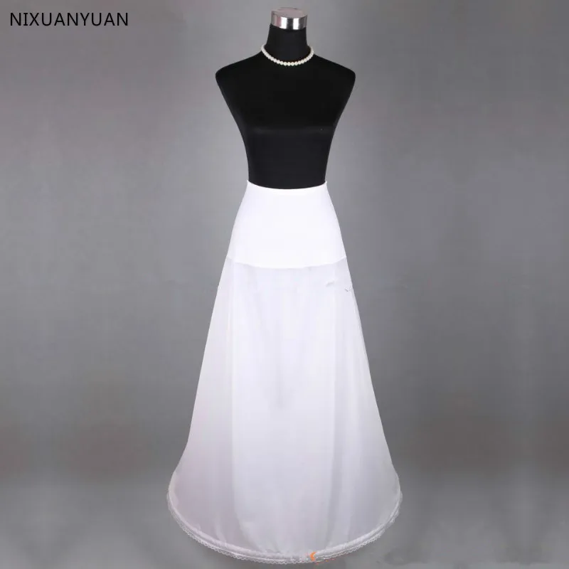 Wholesale A Line One Circle Hoop Petticoat Underskirt Wedding Dress Slip Spandex Stretch Waist