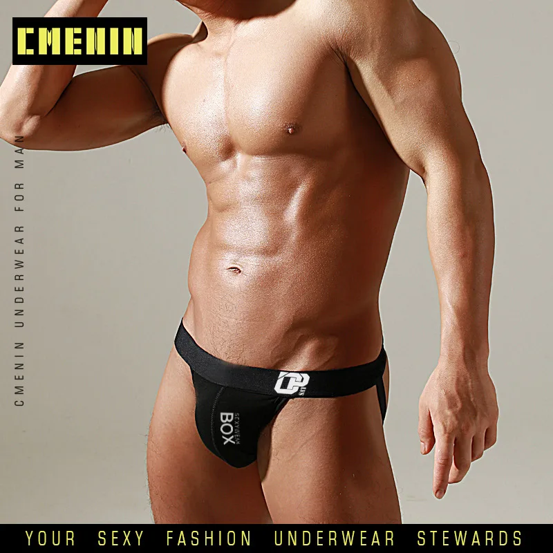 Fashion Gay Men Sexy Underwear Thong Men Jockstrap LOGO Men Lingerie Mens Thongs And G strings Top OR213