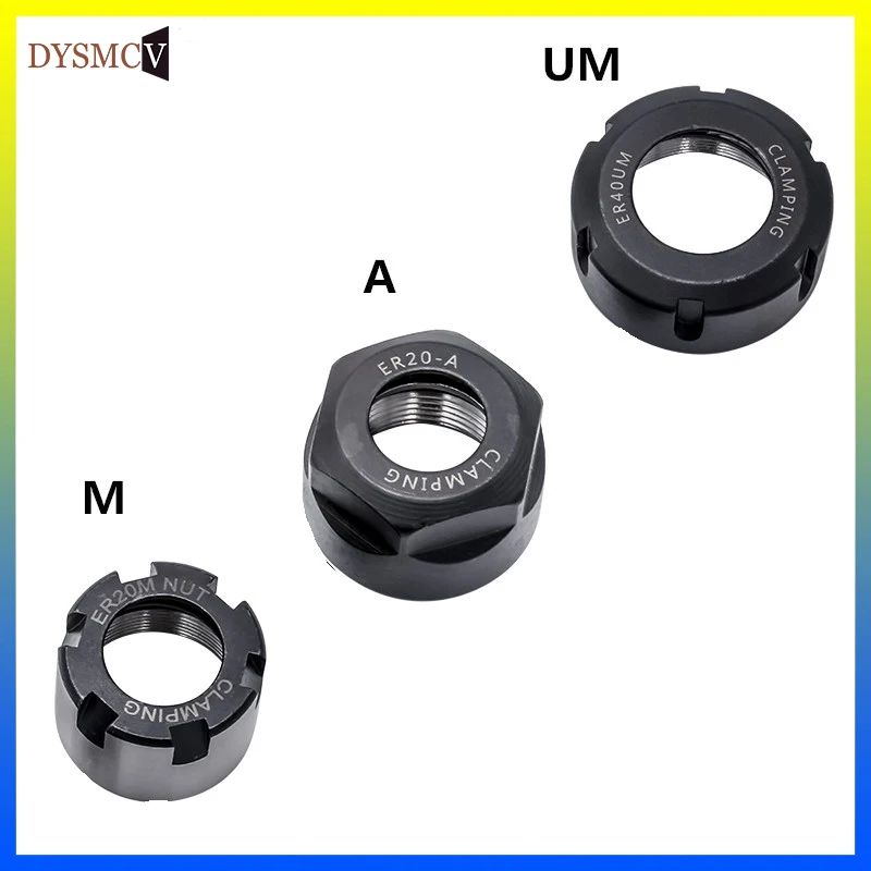 1 unità di ER8 ER11 ER16 ER20 ER25 ER32 ER40 ER50 A M dado um dado ER per tenere di tornitura CNC mandrino