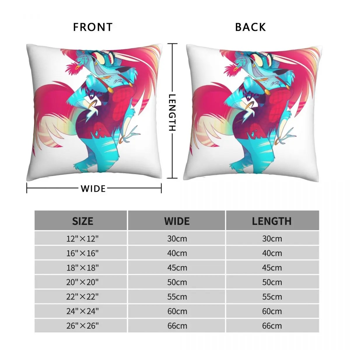 ZooPhobia Jayjay Square Pillowcase Polyester Linen Velvet Creative Zip Decor Bed Cushion Cover