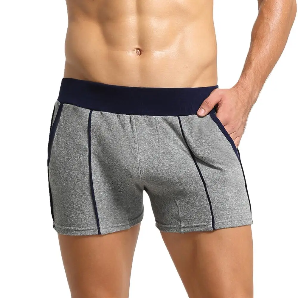 SEOBEAN-Homens Sleep Bottoms Boxer Shorts, Roupa Interior, Calças para Casa, Ginásio Fitness Loungewear