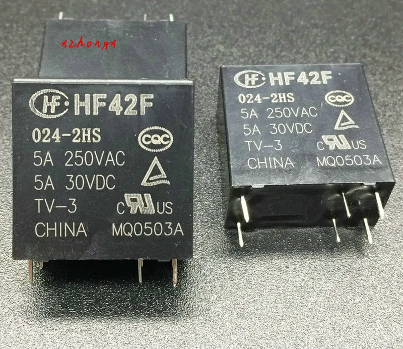 

HF42F-024-2HS реле JZC-42F-024-2HS 6-pin 5A250VAC