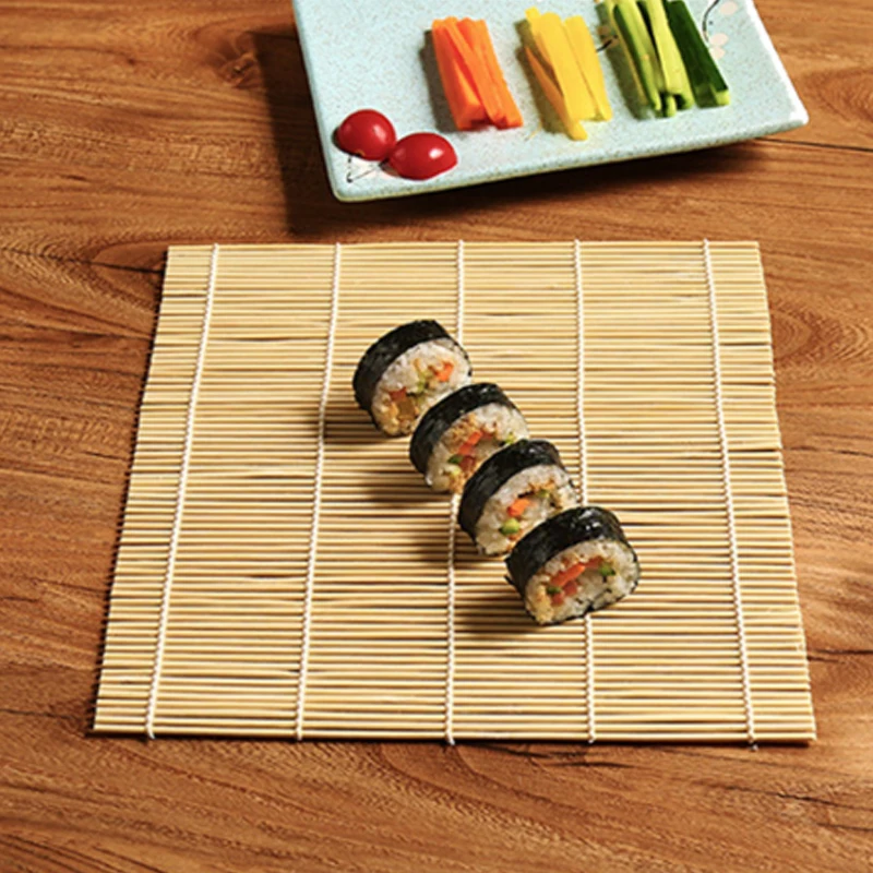 1PC Kitchen Sushi Tool Bamboo Rolling Mat DIY Onigiri Rice Paddles Tools Bamboo Sushi Mat Japanese Sushi Machine Tool