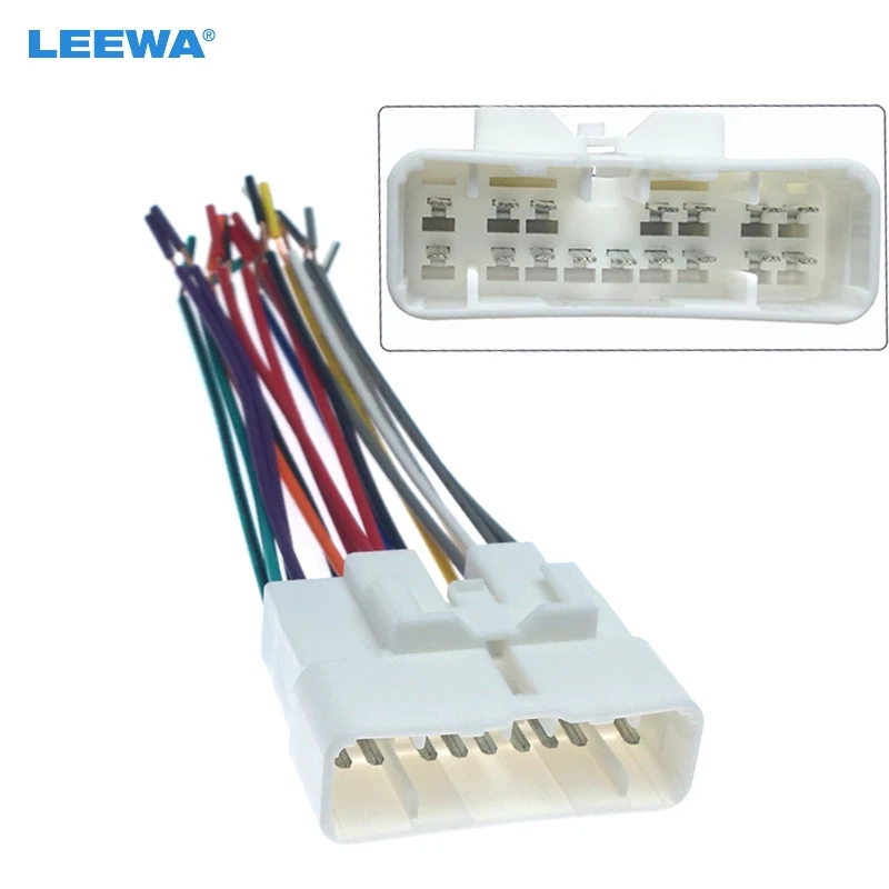 

LEEWA 10pcs Car Stereo Radio Wiring Harness Wire Tail Line Plugs for Isuzu D-MAX Car CD/DVD Player Installation Adaptor #CA6242