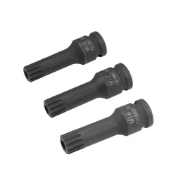 Uxcell 1/2-Inch Drive M16 M17 M18 Impact Socket Cr-Mo Steel 78mm Length with Hole for DIY Hand-Making Automotive Repairs