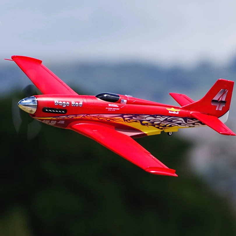 FMSRC RC Airplane Plane 1100mm P-51 P51 Mustang V2 4 Color 6CH 4S High Speed Racing Sports Model Plane Aircraft Avion