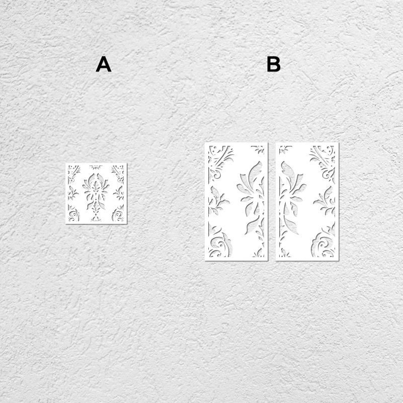 50cm - 60cm Stencil For Wall Decor Painting Door Paint On The Niche Furniture Template Tiles Damask Vintage Retro Luxury S089