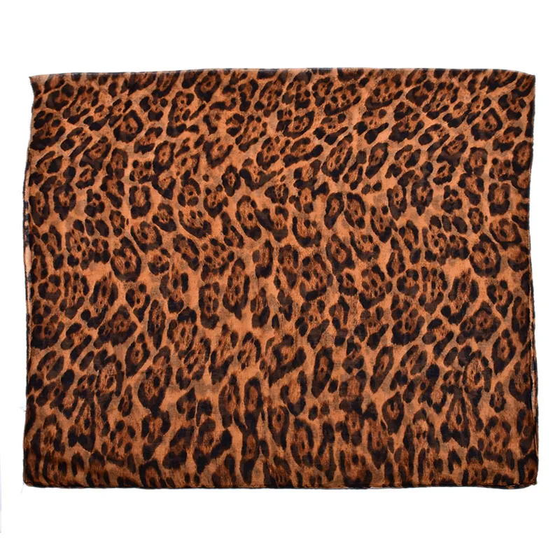 Winter Women Soft cotton linen Warm Sexy Leopard Shawl Scarf Female Animal Print Visecose Kerchief Islam Muslim Hijab Snood N2