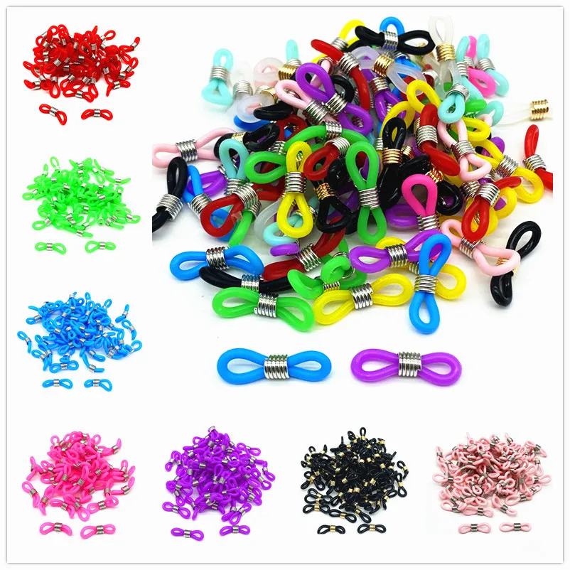 20pcs/100pcs Glasses Chain Silicone Rubber Ring Non Slip DIY Connector Strap Eyelets Rope Sunglasses Cord Accessory #ZZ04