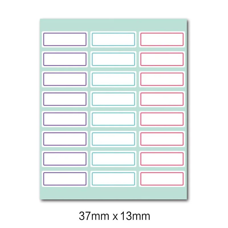 1Pack(5 Sheet) 37X13mm Blank Handwritten Frame Labels Stickers DIY Classification Name Tag Sticker Decoration