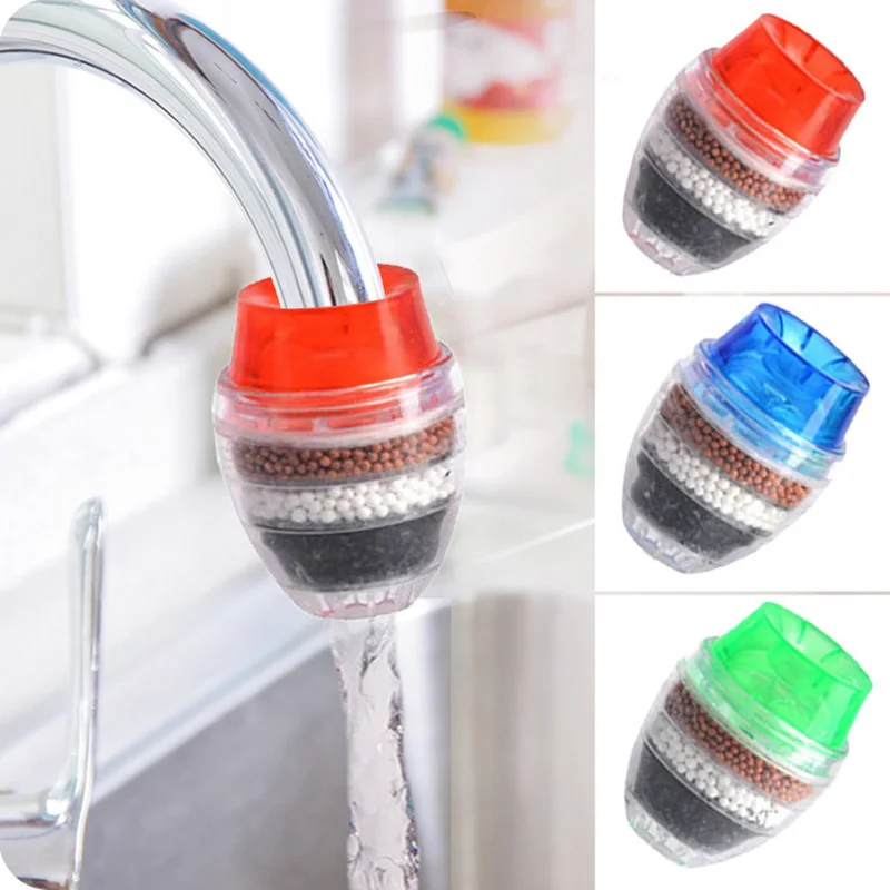 5 Layers Activated Carbon Water Purifier Kitchen Tap Filter Bathroom Faucet Mount Filters Purification Tool for Home Use