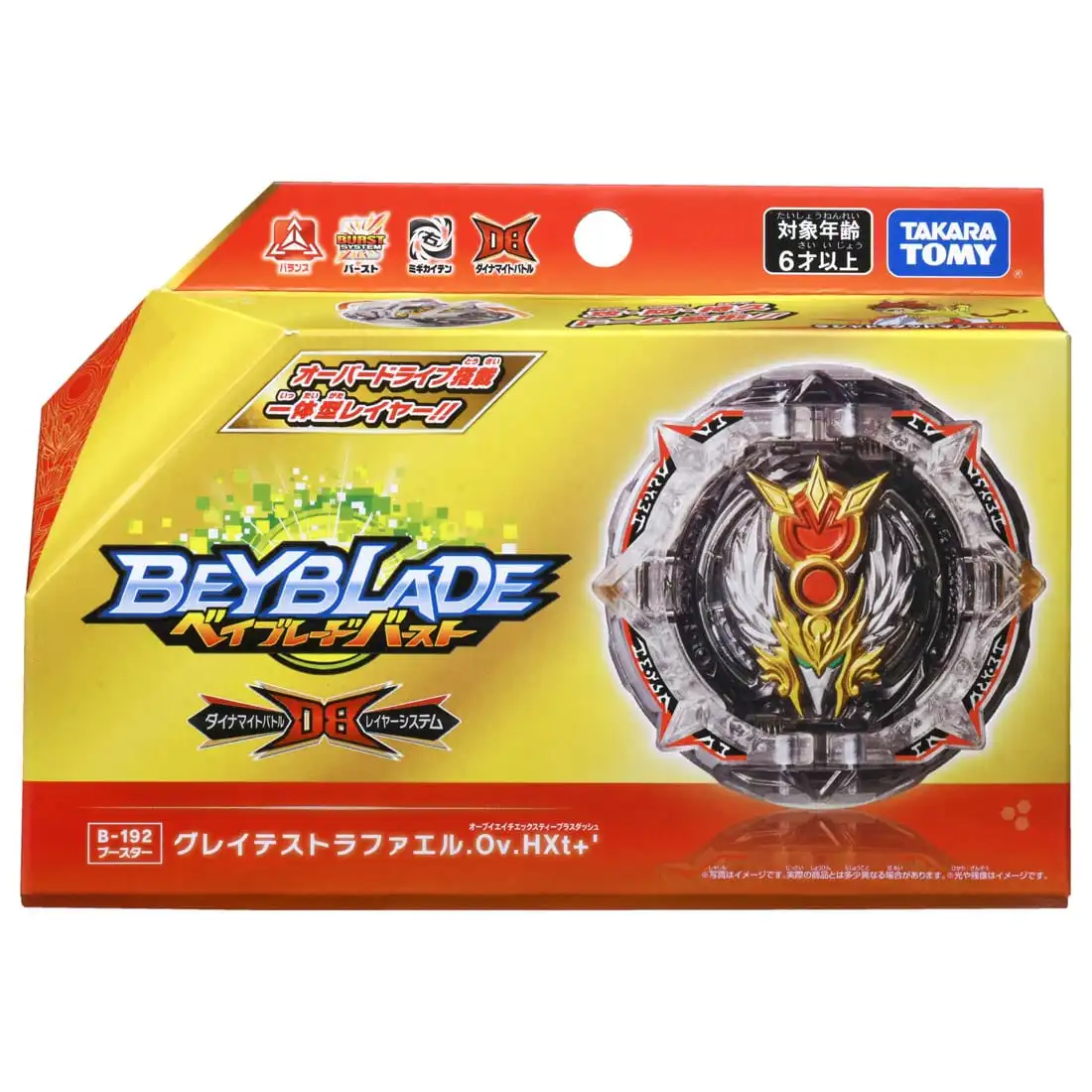 

TAKARA TOMY In Stock Original Greatest Raphael .Ov.HXt+ Burst DB Beyblade B-192 Toys