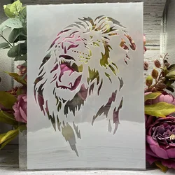 A4 29cm Roaring Lion DIY Layering Stencils Wall Painting Scrapbook Coloring Embossing Album Decorative Template