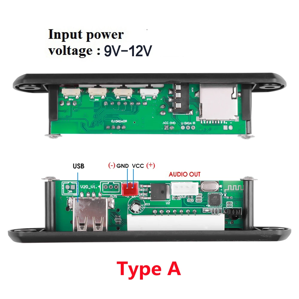 KEBIDU 9V 12V MP3 WMA Decoder Board Audio Module USB TF Radio Bluetooth5.0 Wireless Music Car MP3 Player With Remote Control