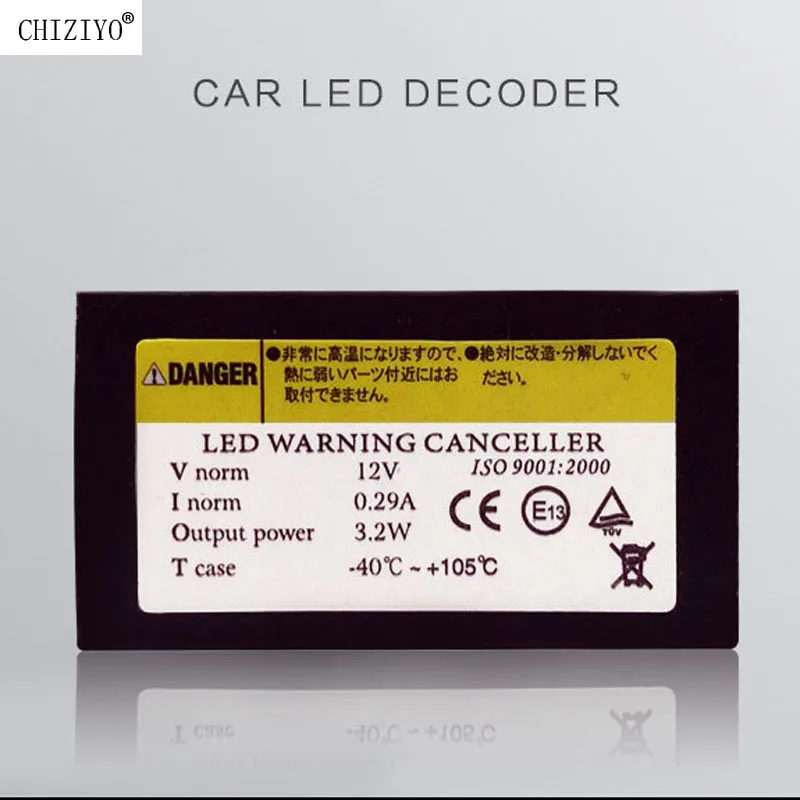 2pcs 12V LED Warning Canceller Decoder 501 T10 W5W Car Lights NO Error Canbus OCB Load Resistor Code Reader Diagnostic CHIZIYO