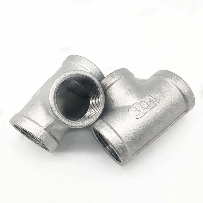 5pcs 1/4 "Tee 3 way Vrouw Rvs 304 Geneste Pijp BSP