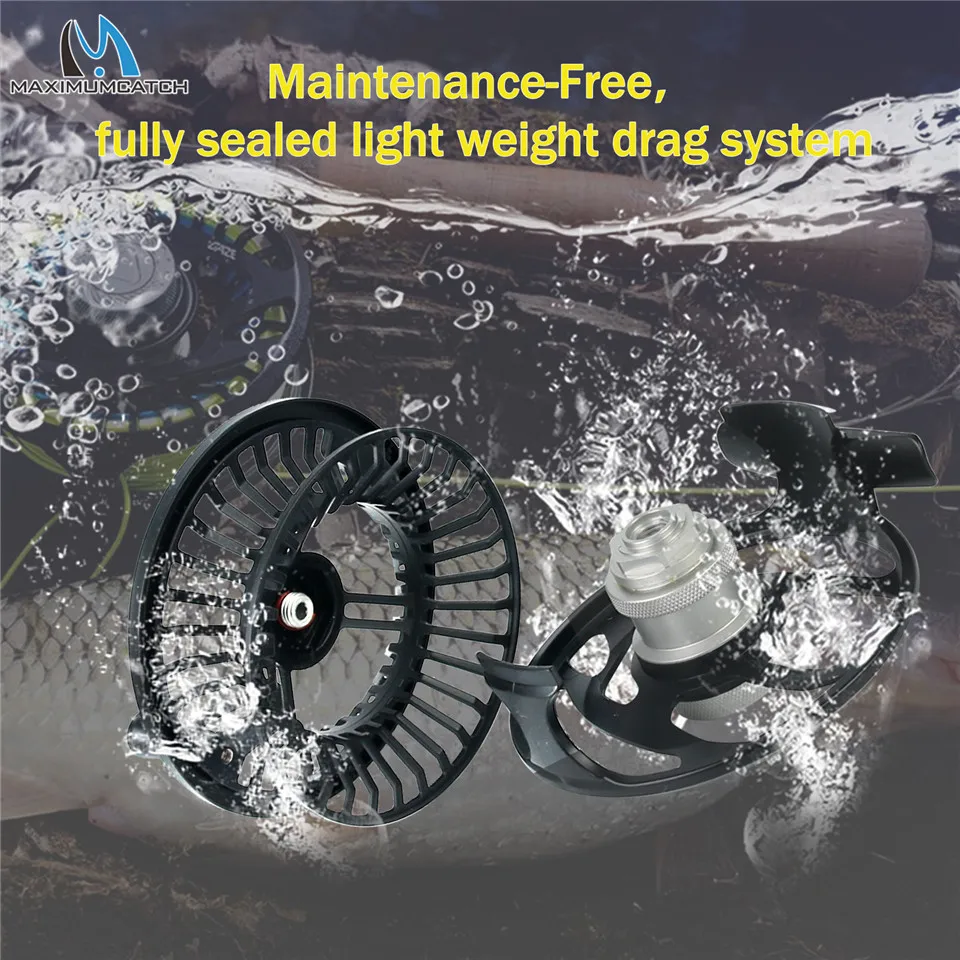 Maximumcatch GAZE 2-7wt Trout Lekki kołowrotek muchowy z wodoodpornym, uszczelnionym kołowrotkiem muchowym — zdjęcie 4