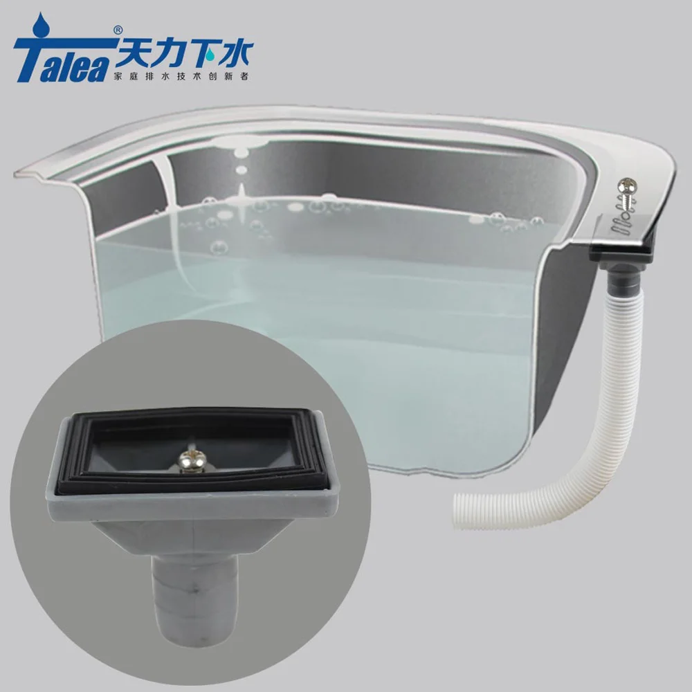 Talea Drain Kitchen Sink Upward Square Overflow Hose Vegetable Washing Basin Fitting Overflow Pipe Strainer Accessory QY013