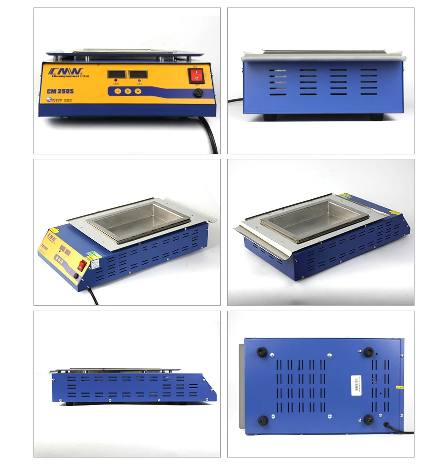 CM-250S الرصاص خالية مزدوجة الرقمية اللحيم وعاء لحام لحام Desoldering ل حمام 250*160*45 مللي متر 1800W