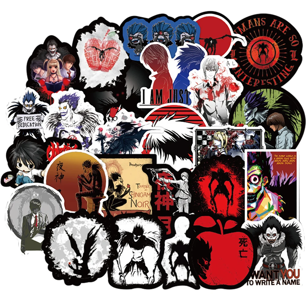 10/30/50PCS Anime Death Note Graffiti Stickers DIY Motorcycle Luggage Skateboard Cool Sticker Decals Classic Toy Gift for Kid