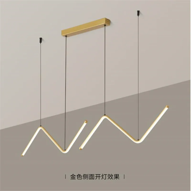 

Modern LED line pendant light Minimalism hanging lamp for Living Room Bedroom Kitchen Restaurant dinning room Home Decoration