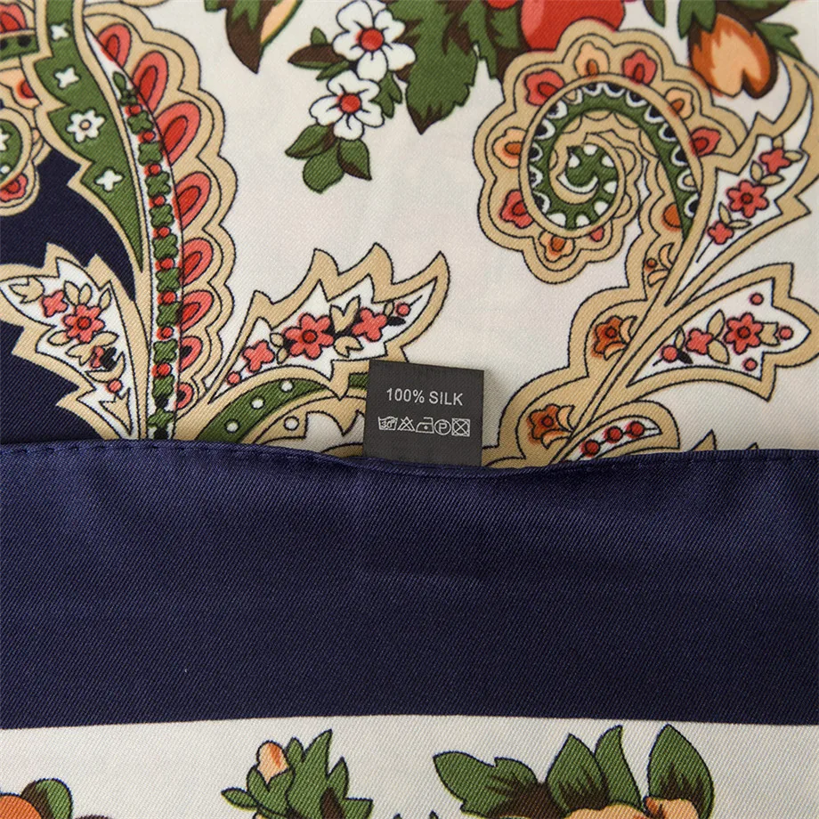 Bufanda cuadrada de estilo Cachemira bohemio para mujer, pañuelo de marca de lujo, nuevo diseño, 100cm, Invierno