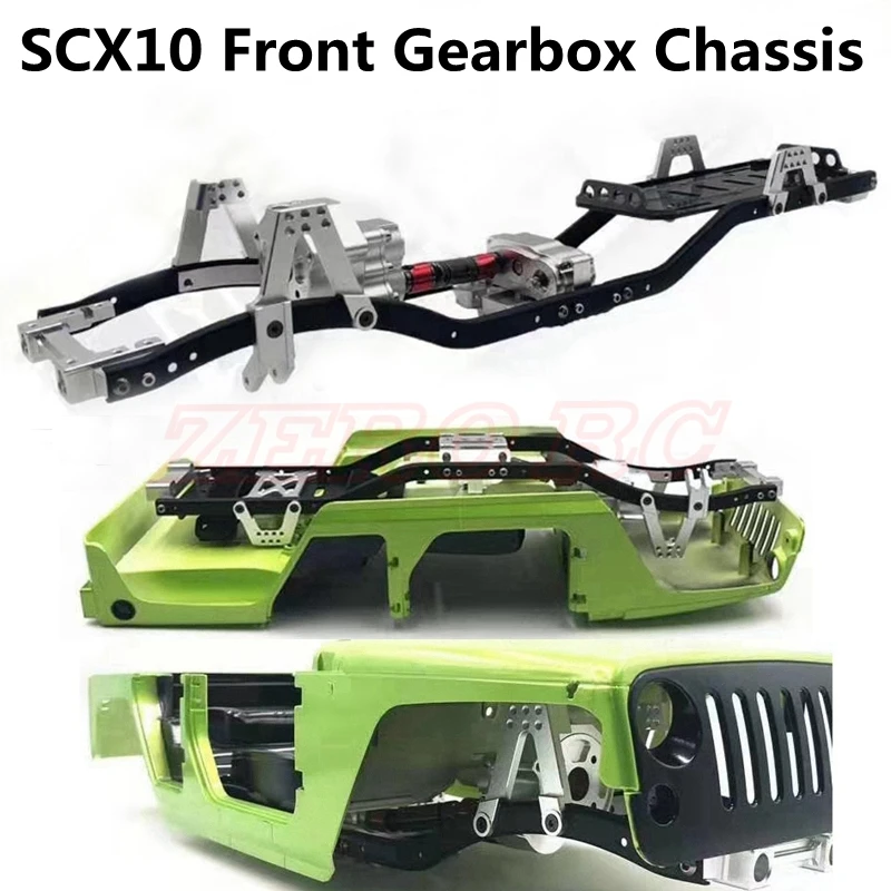 Chasis Para Coches RC Con Tracción 4x4, Amortiguadores Metálicos Y 2 Velocidades, Distancia 313 Mm, Compatible Con SCX10 1/10