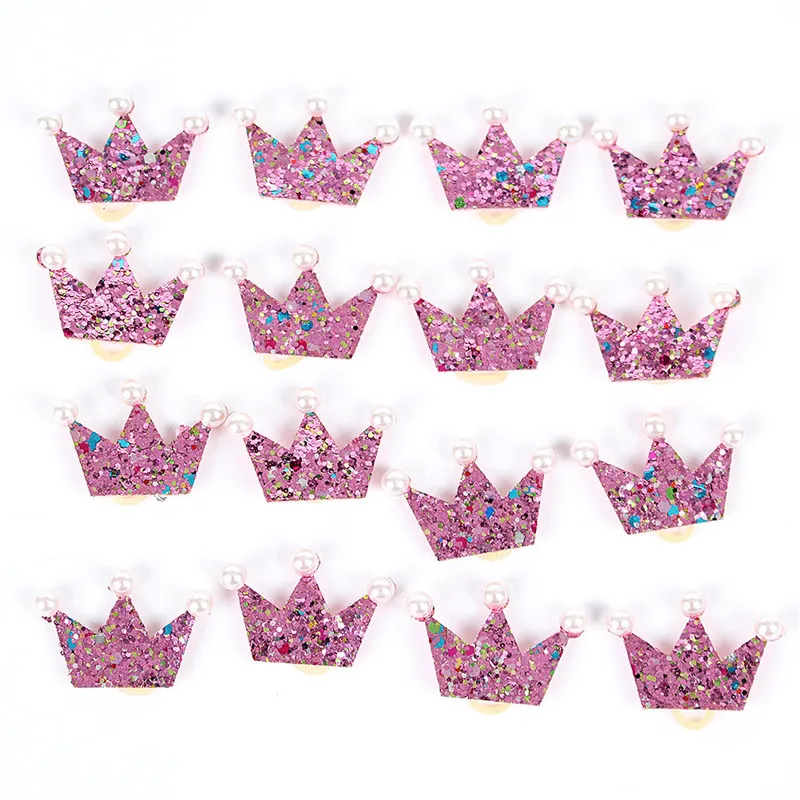 Crown Shape Dog Bows Hair Accessories Glittering Gold Bows with Rubber Band for Long Hair Pets Accesorios Para Perros