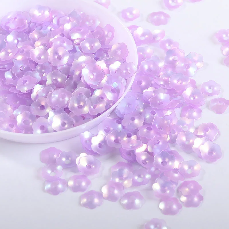 10g/back Matte purple Sequin Flower Plum Star Shell Shape Sequins Paillettes Wedding Confetti DIY Handcraft Sewing Accessories