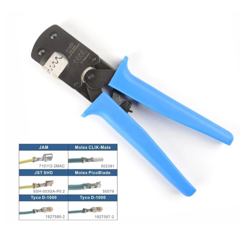 

IWS-3220 Crimping Pliers Mini Crimper Tool for JST DuPont Terminal Narrow-Pitch Connector Pins 0.08-0.5mm² AWG 32-20