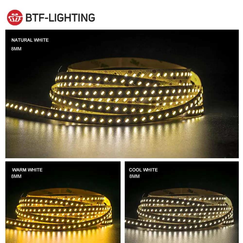 5m 3/5/8mm Width 3014 90/120/168 LED/meter LED Strip DC12V Warm/Natural/Cool White Super Bright Flexible Light Non-Waterproof