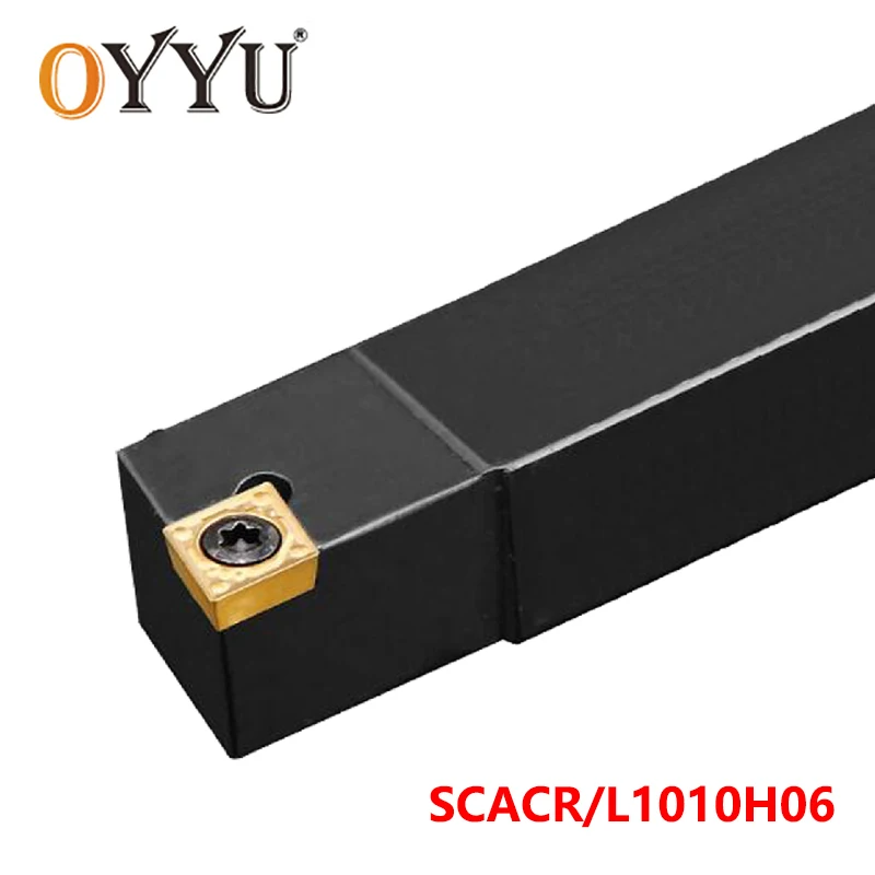 

OYYU SCACR SCACL 10mm SCACR1010H06 SCACL1010H06 Carbide Inserts Shank Turning Lathe Tool Holder Cutting Arbor CNC use CCMT