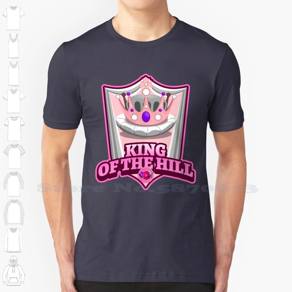 Couple Gifts Crown 100% Cotton T-Shirt Queen Of The Hill Couple Couples Funny Wedding Love Crown